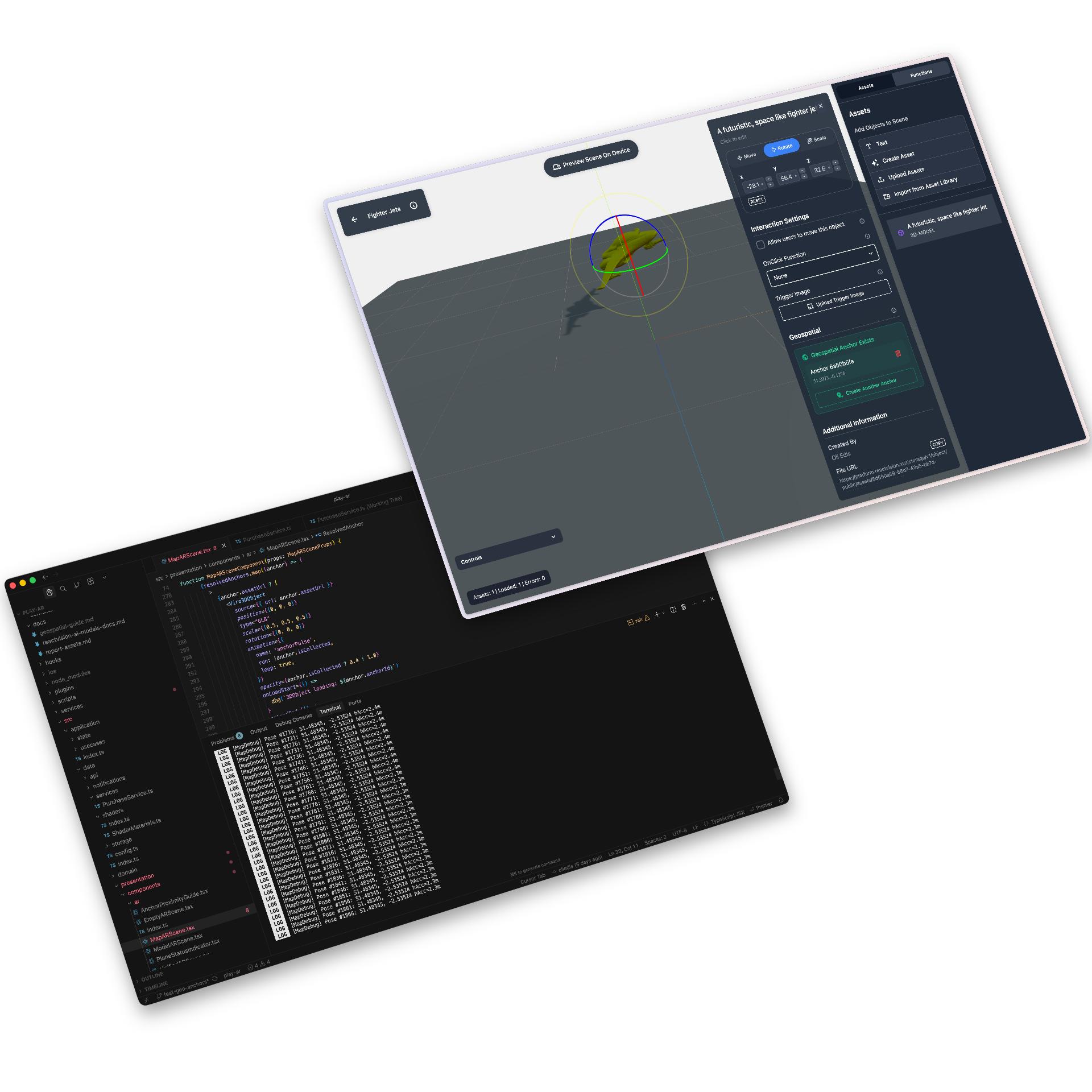 ReactVision running across phone and headset